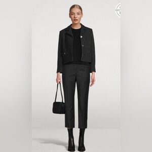 THEORY Treeca Sleek Flannel Trousers , sz : 10